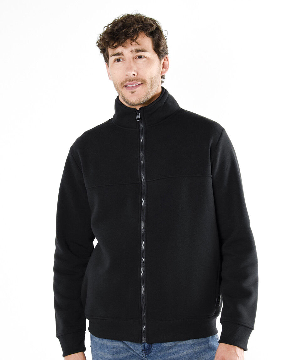Buzo hombre liso negro