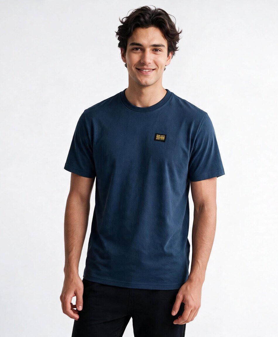 Remera hombre lisa logo