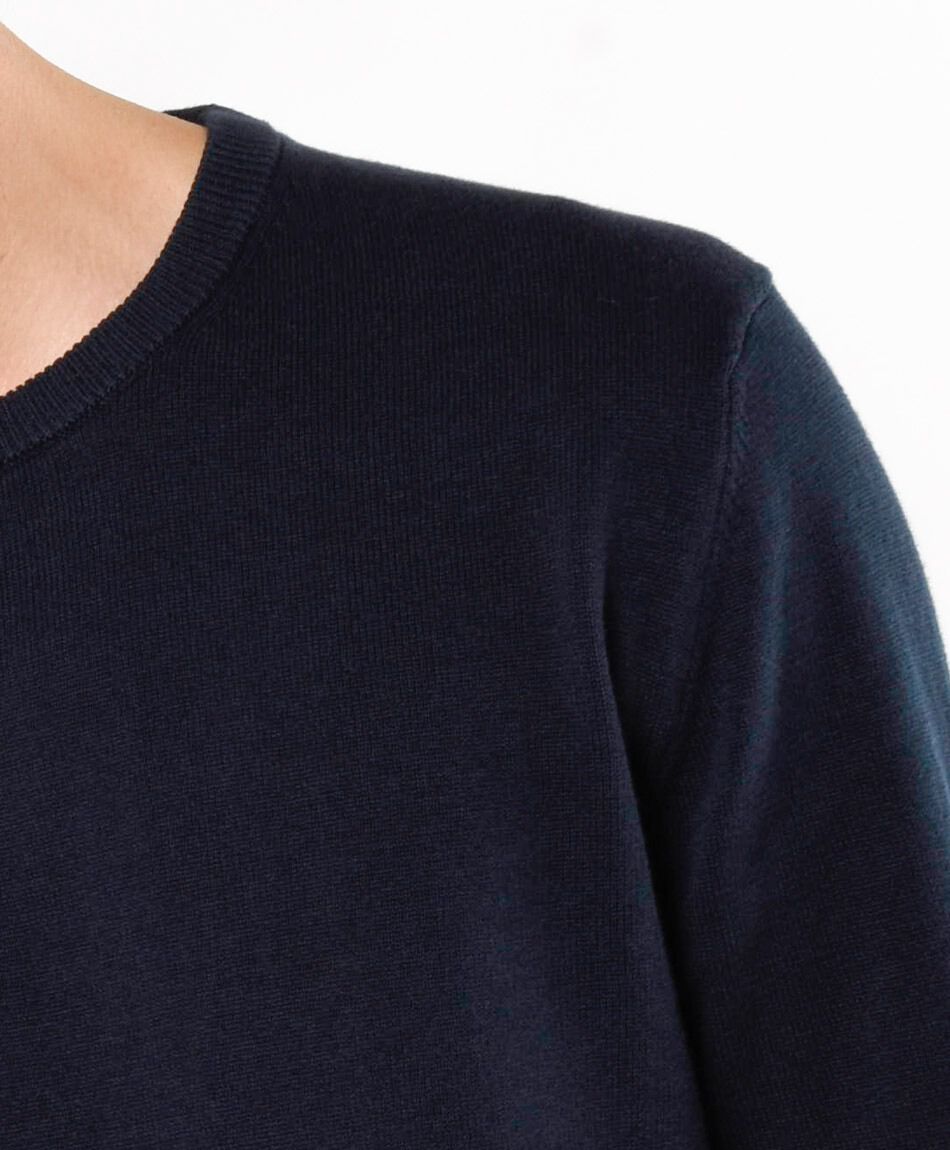 Sweater hombre liso b&aacute;sico azul
