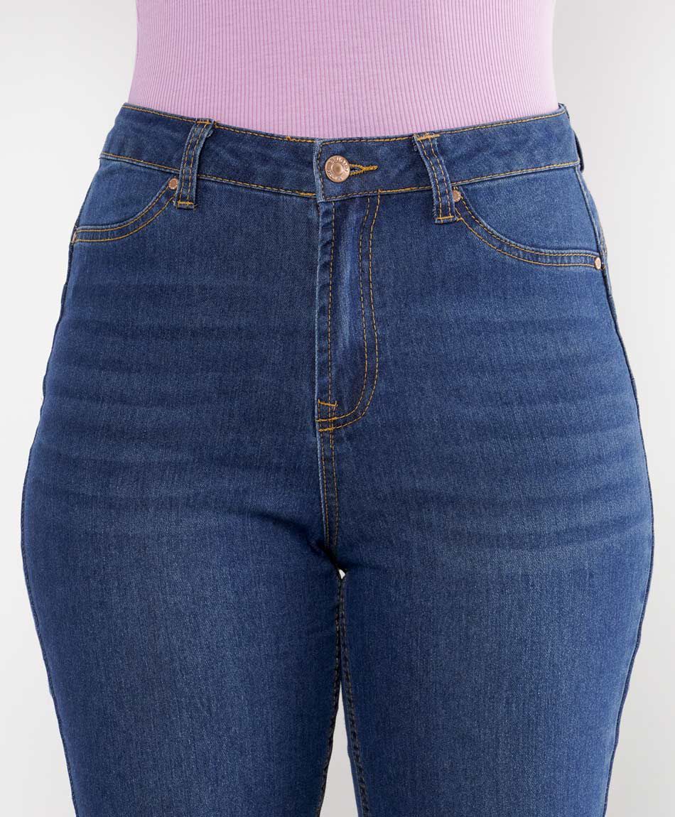 Jeans mujer basta desflecada skinny fit