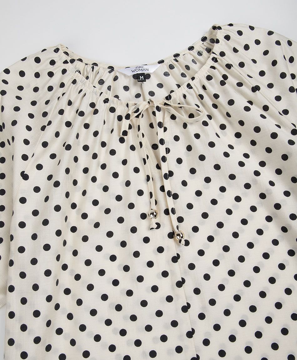 Camisa mujer puntos lazo
