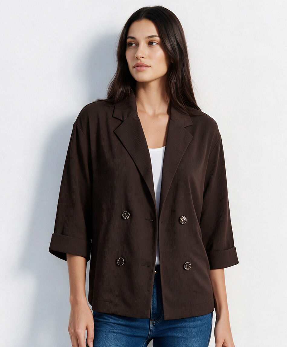 Blazer mujer satinado