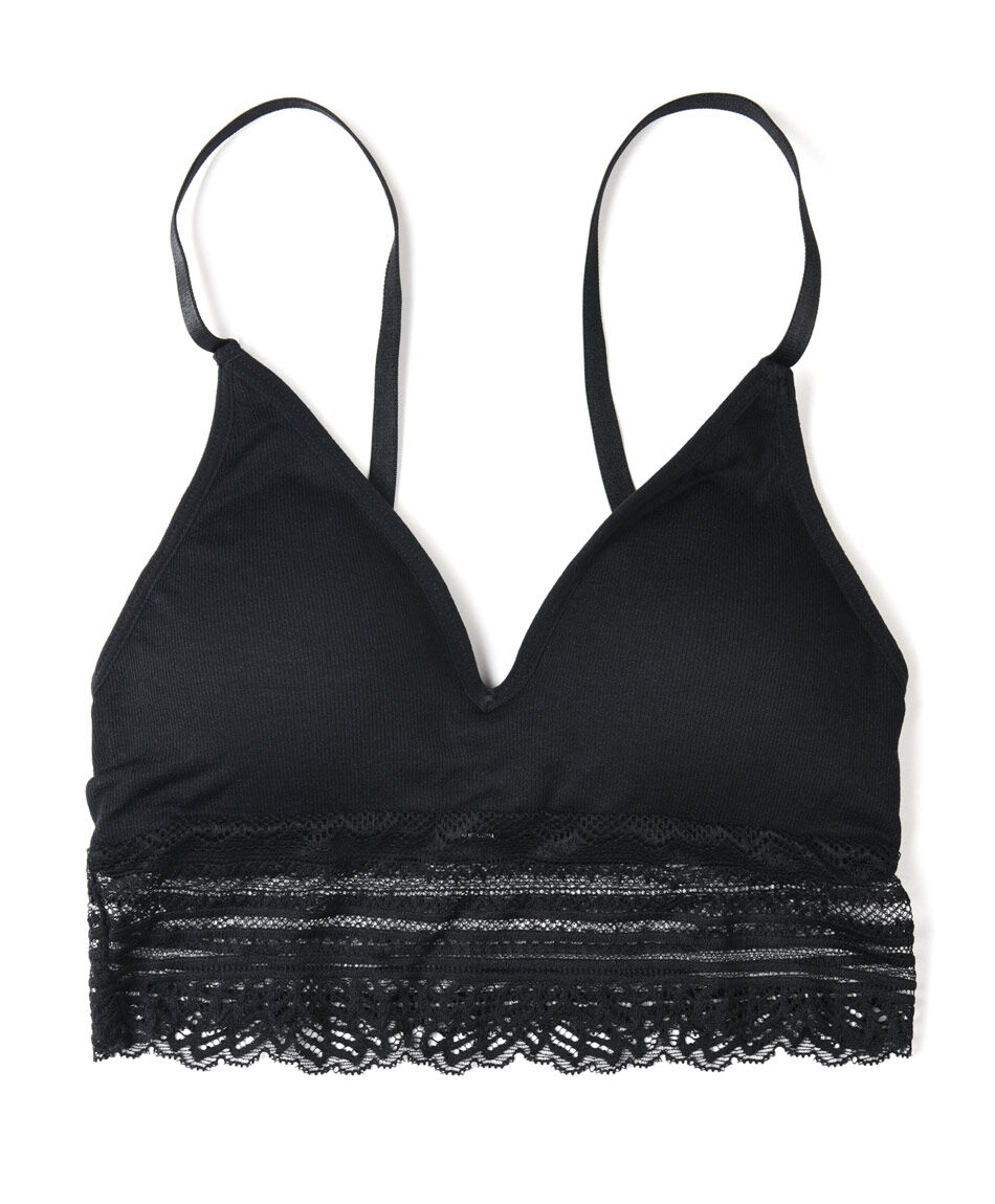 Bralette mujer seamless encaje