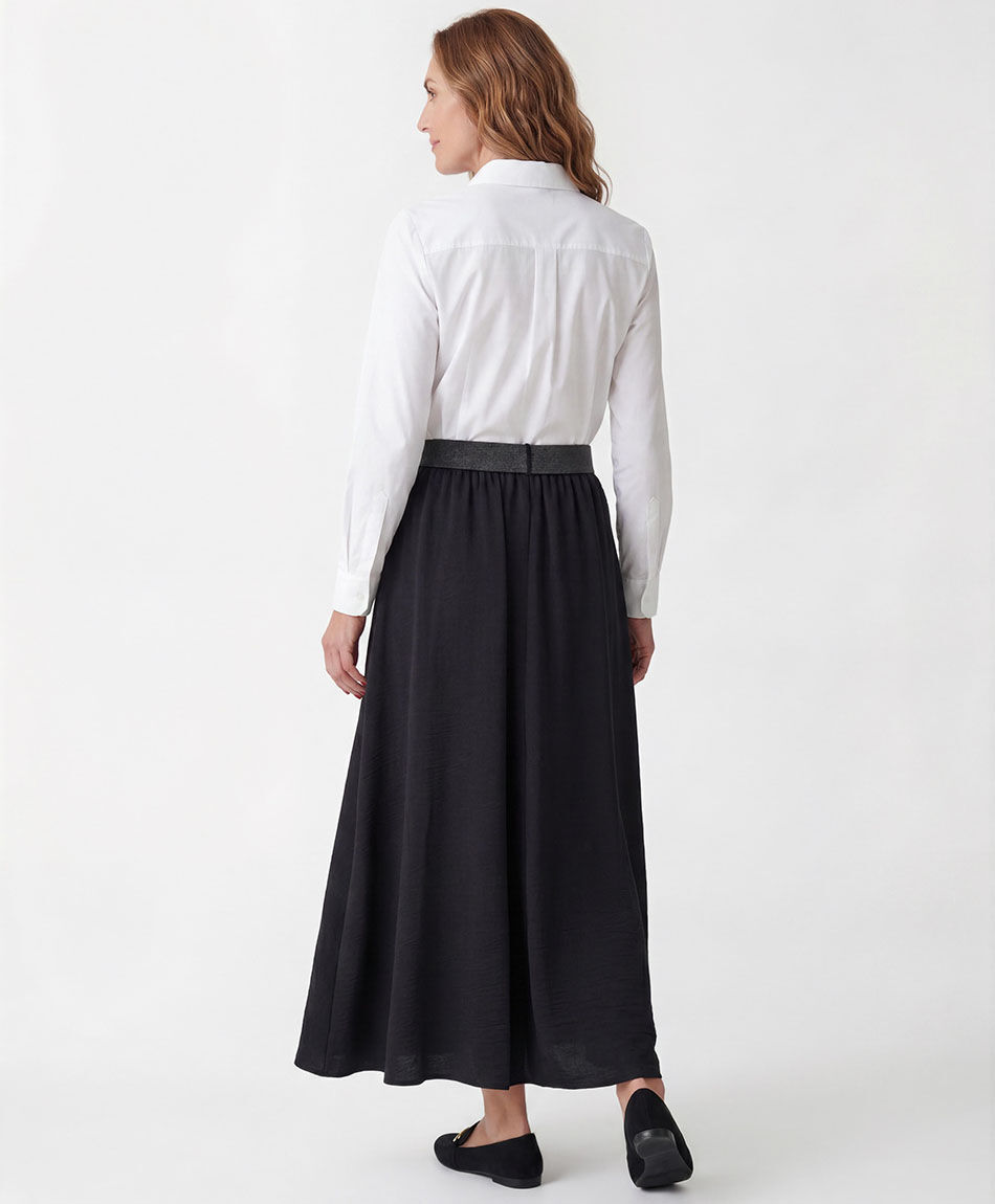 Pollera mujer cintur&oacute;n rugosa
