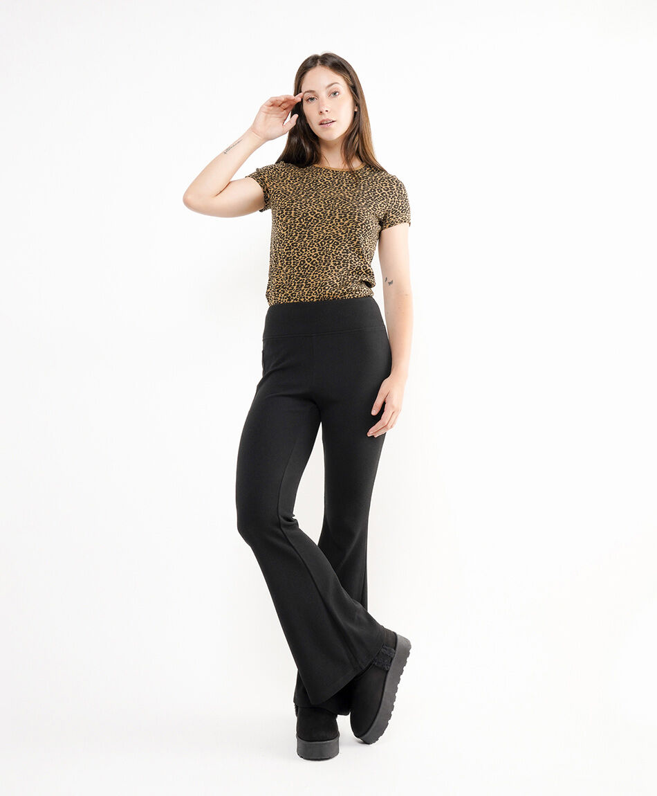 Pantal&oacute;n mujer flare black