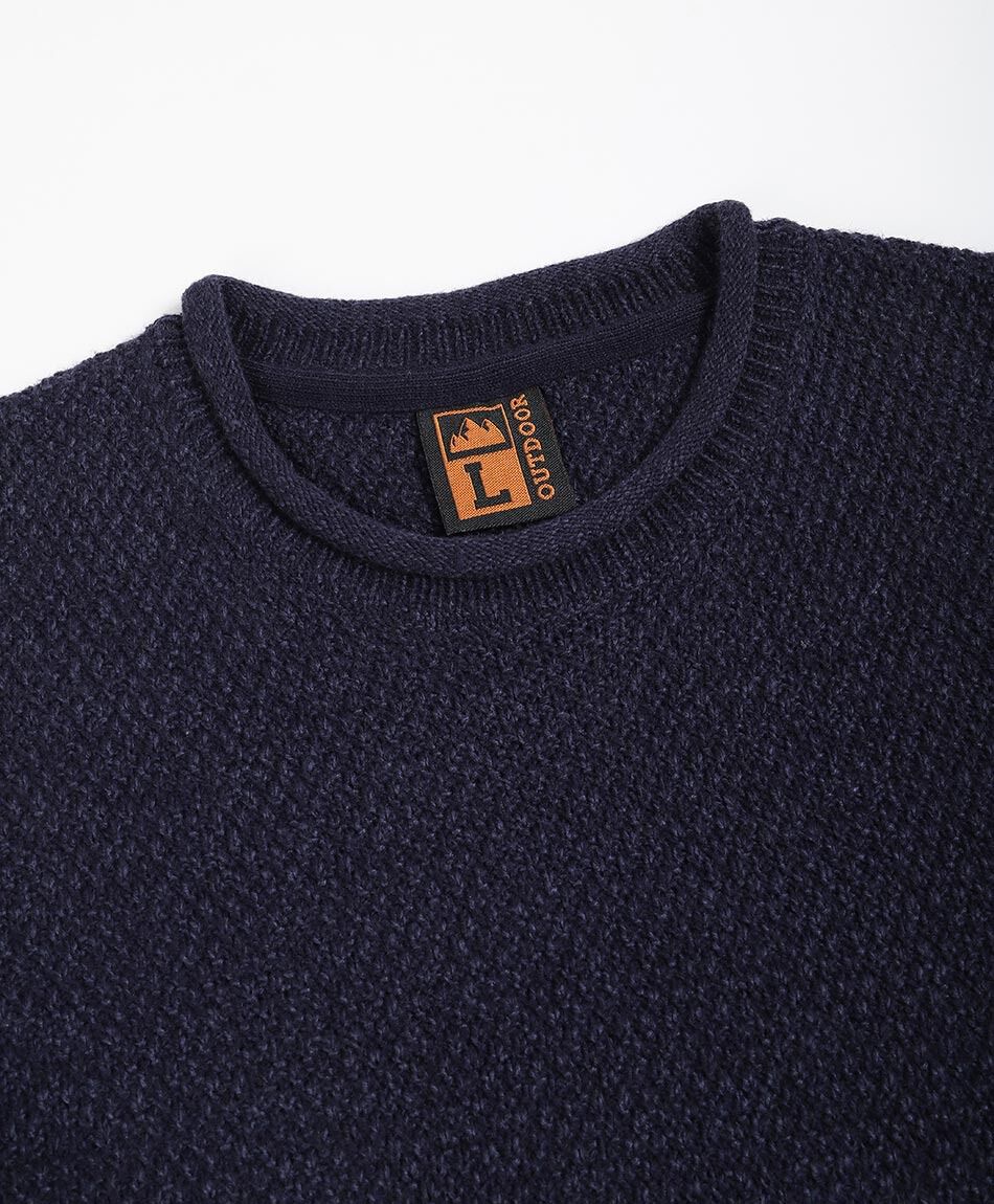 Sweater hombre terminaciones enrolladas