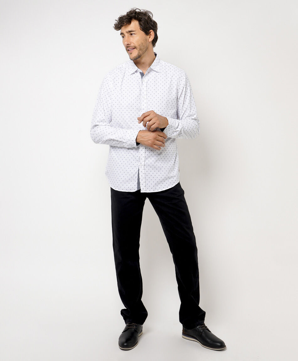 Camisa hombre mini print