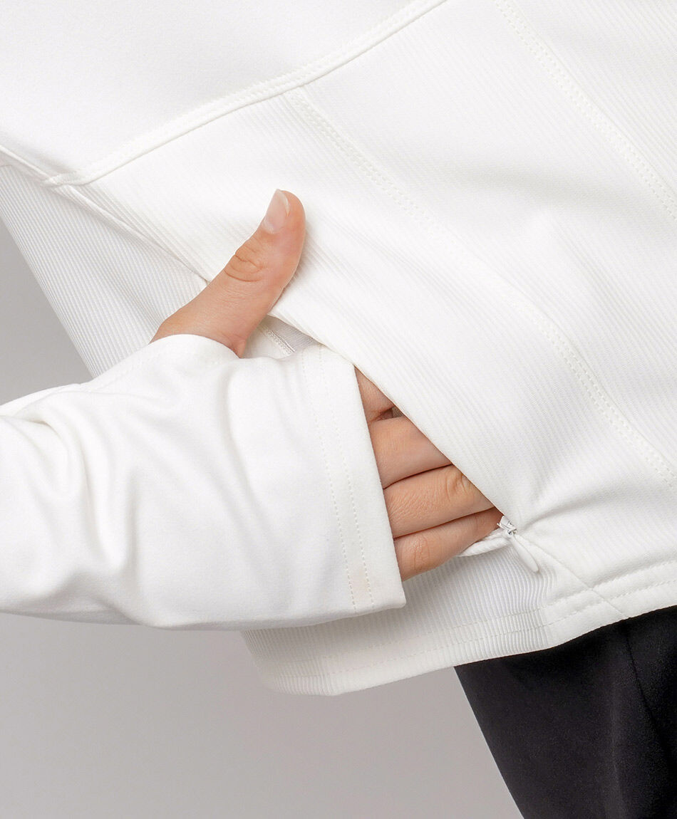 Buzo mujer cuello alto white