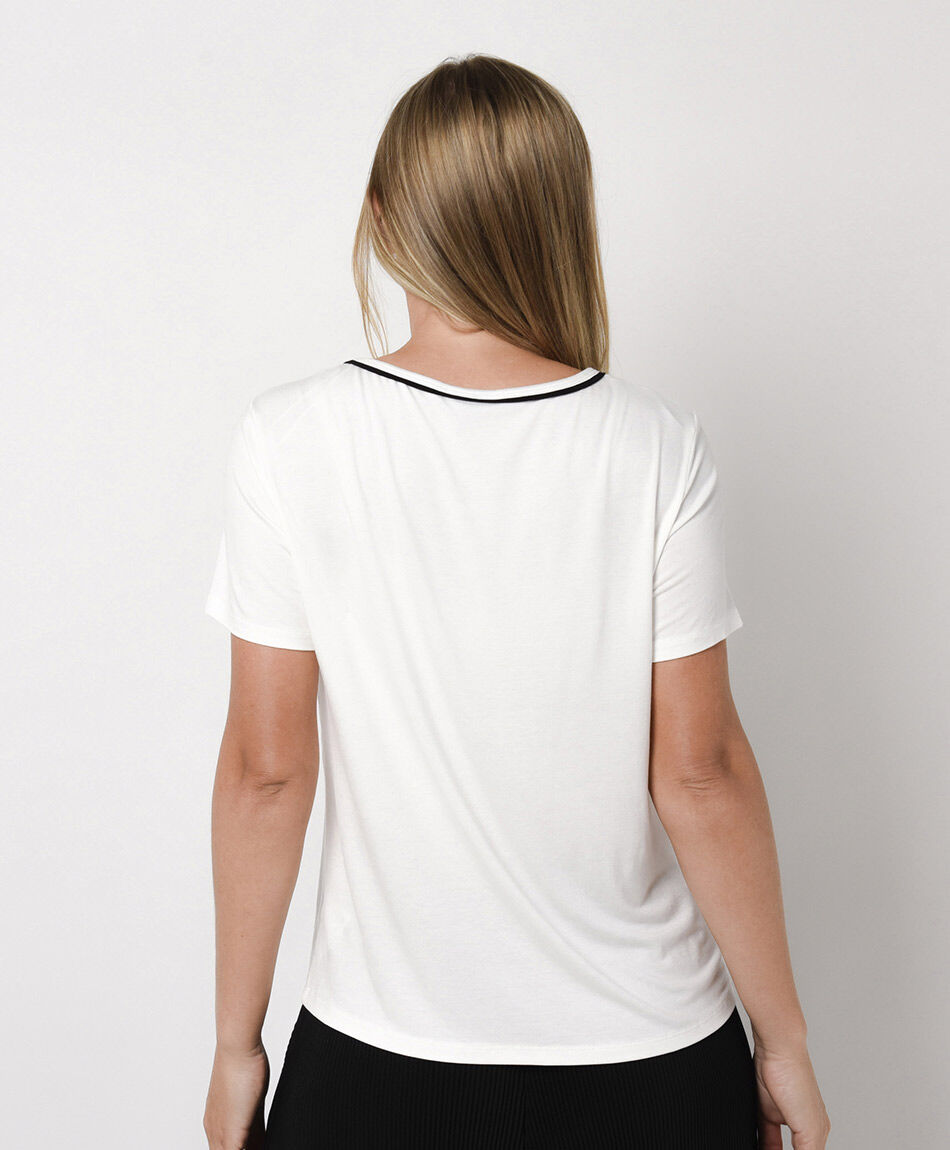 Remera mujer l&iacute;nea negra