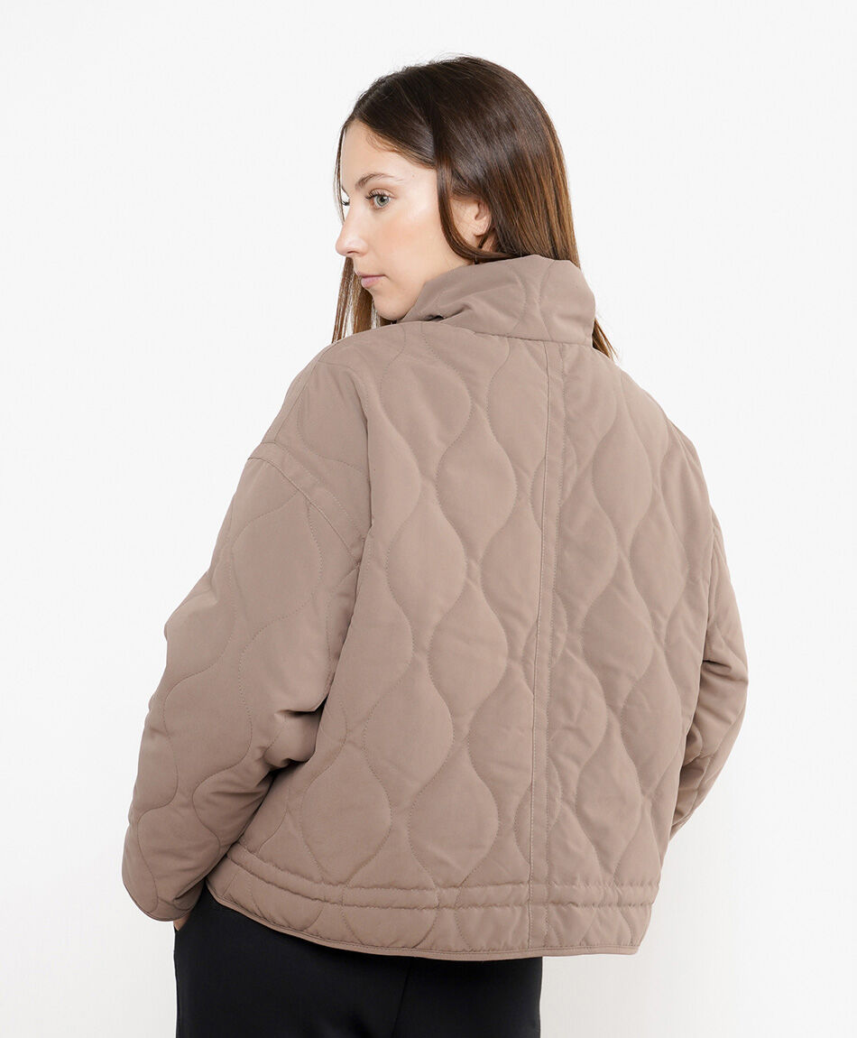 Campera mujer puffer acolchada brown