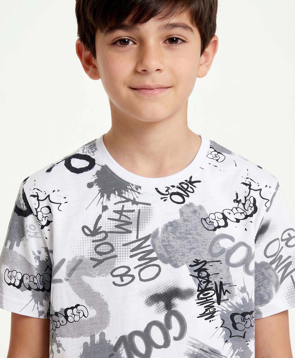 Remera ni&ntilde;o graffitis