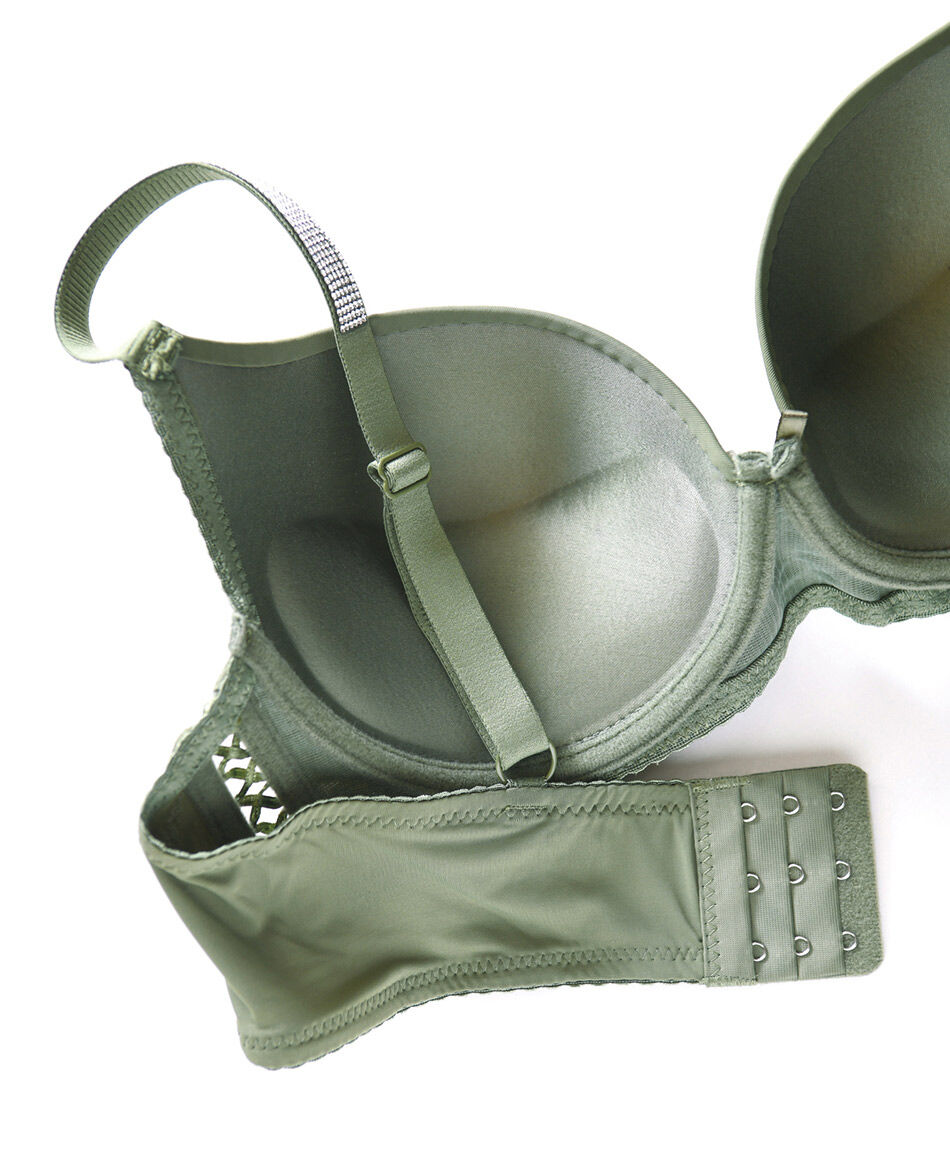 Corpi&ntilde;o mujer bretel brillante push up