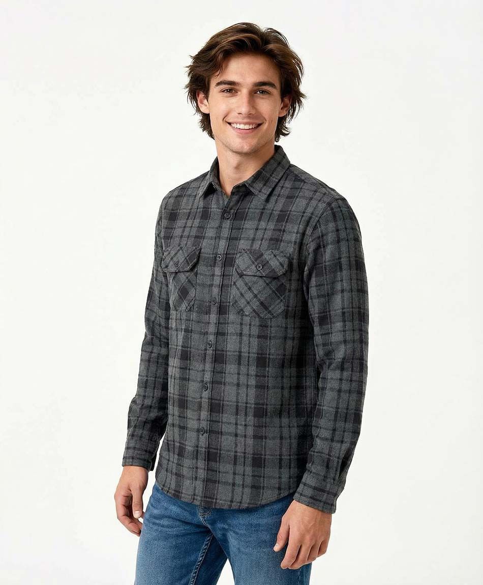 Campera hombre le&ntilde;adora mix gris