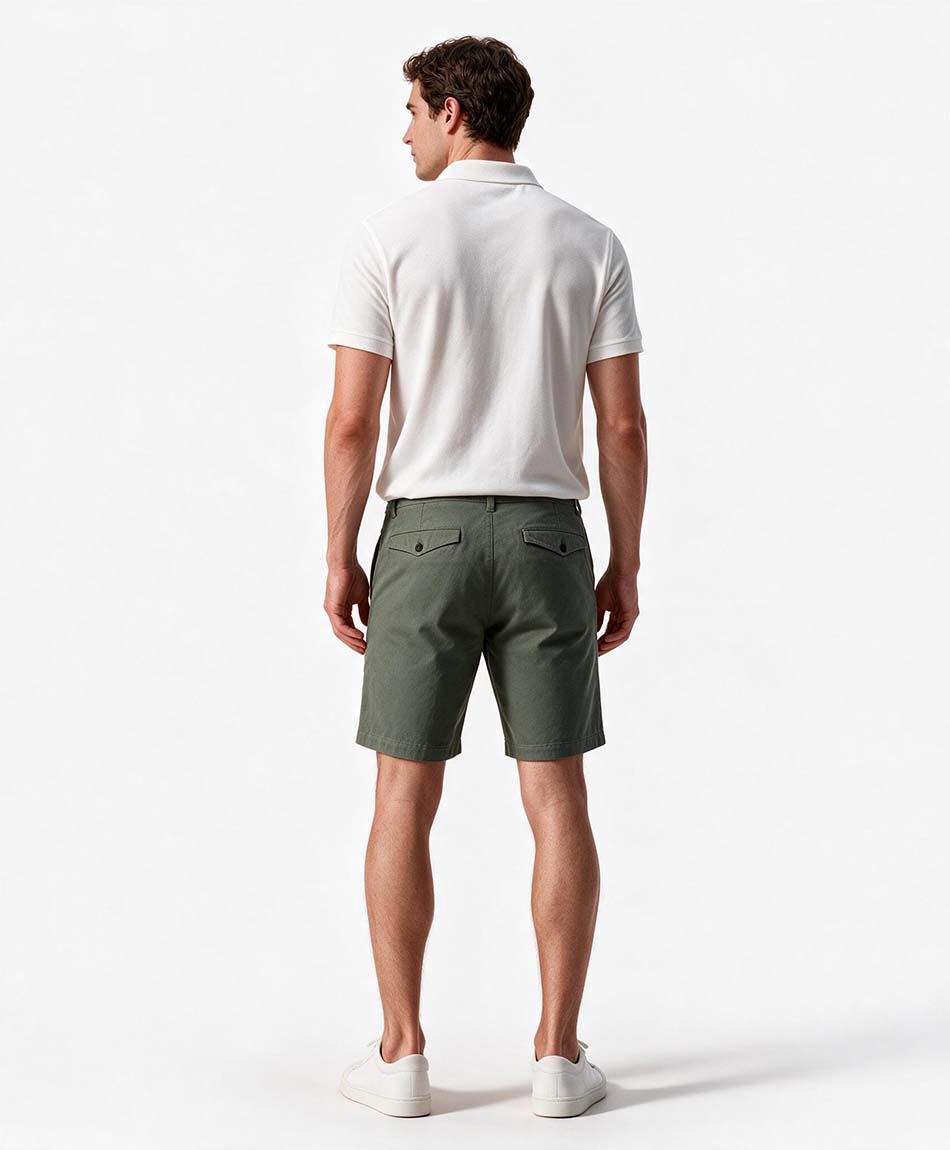 Short hombre jacquard verde