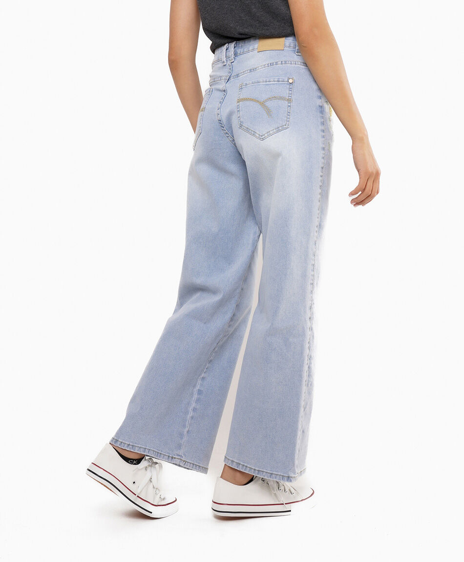 Jeans mujer pierna ancha