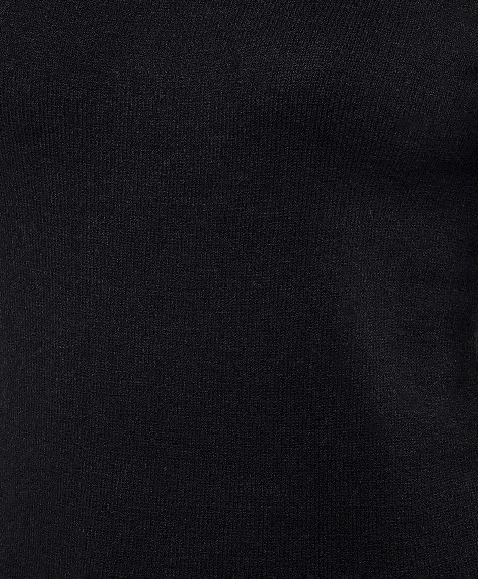 Sweater mujer liso negro