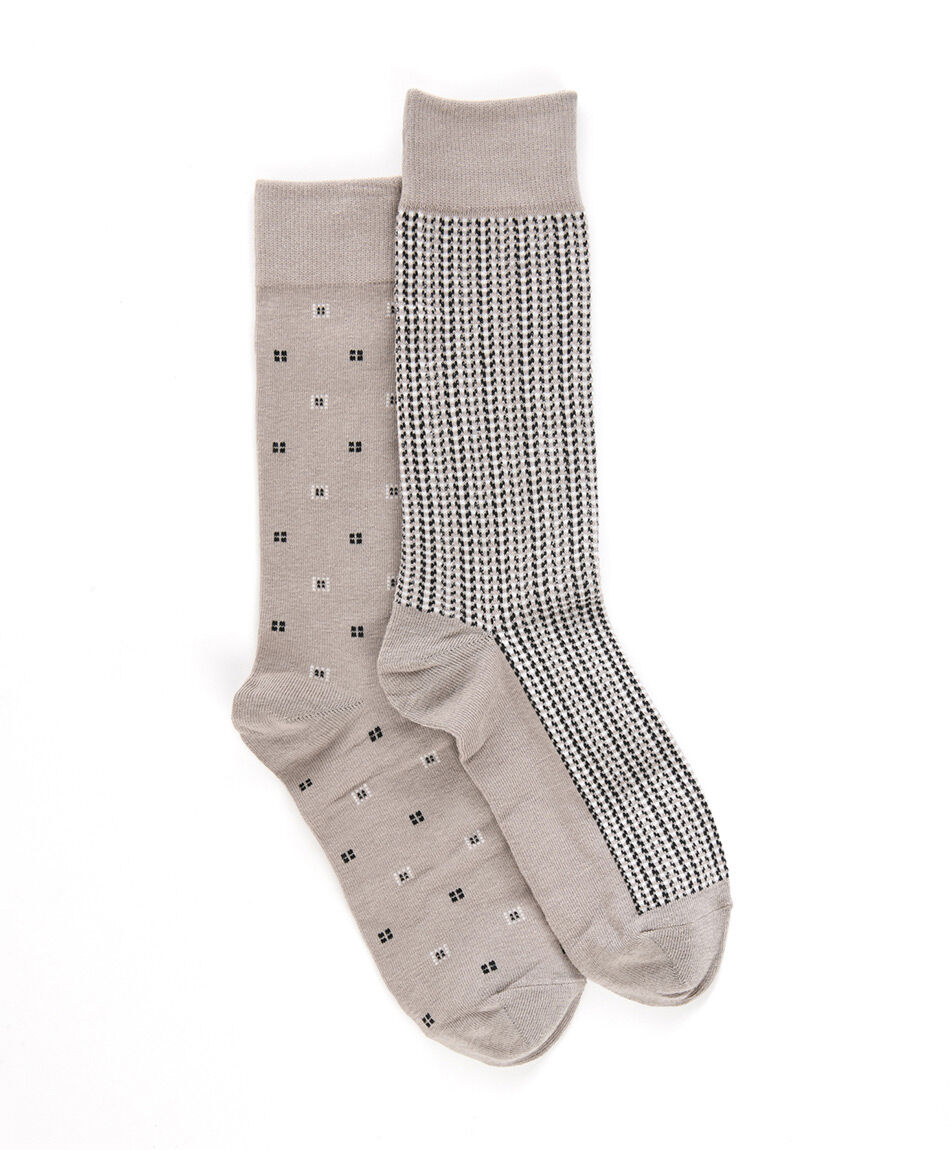 Pack 2 medias hombre dise&ntilde;o beige
