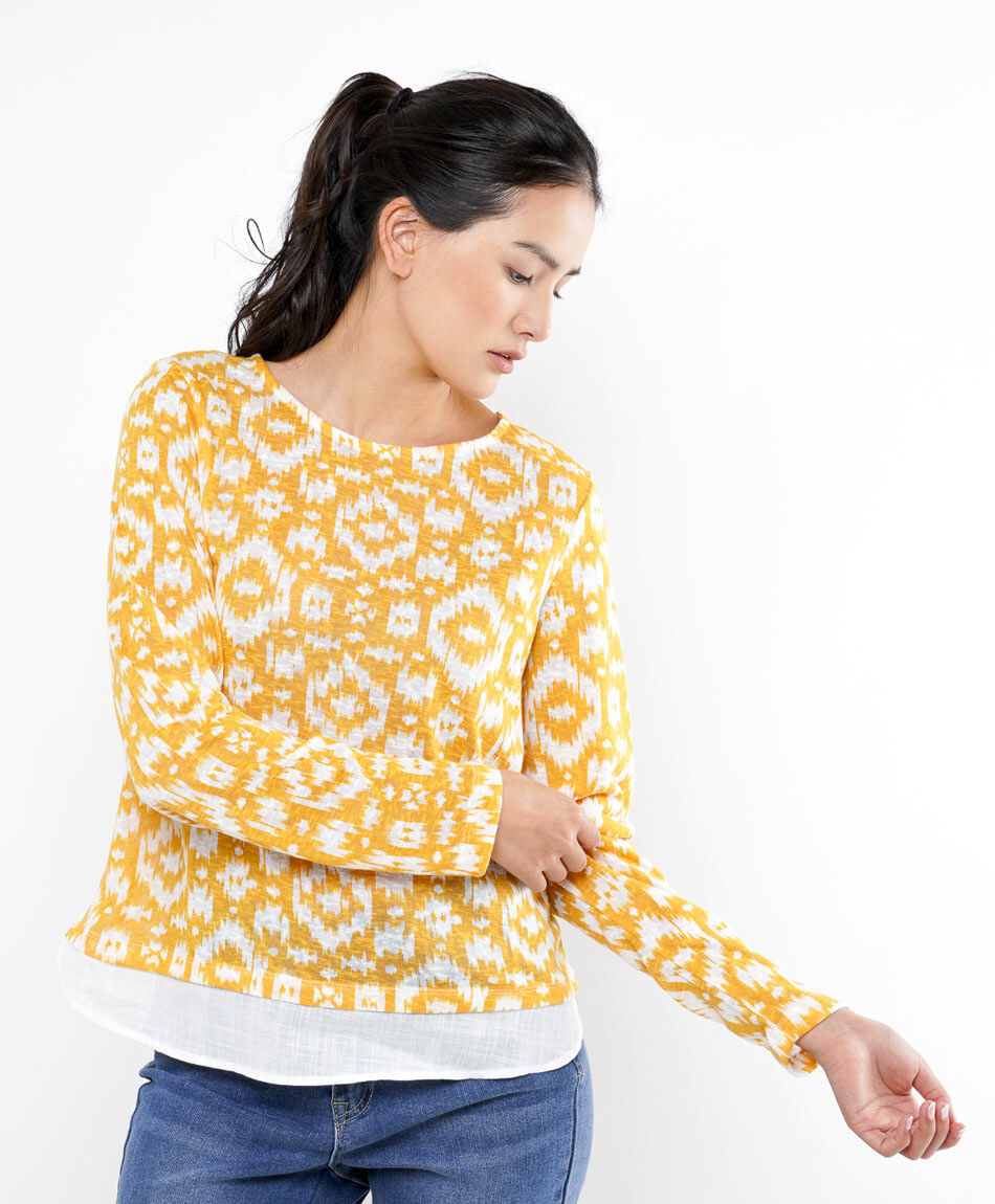 Remera mujer print mix