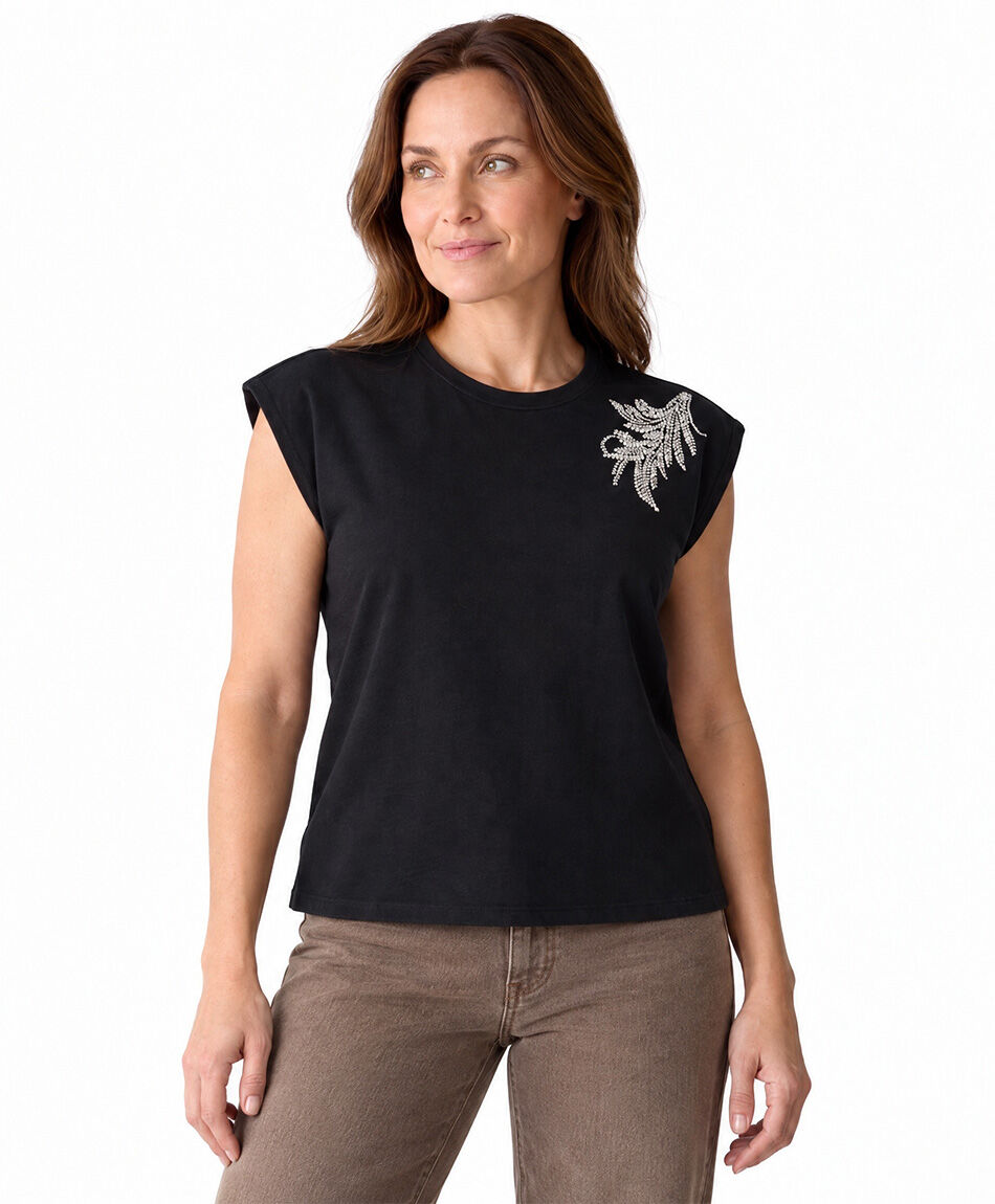 Remera mujer joya hombro