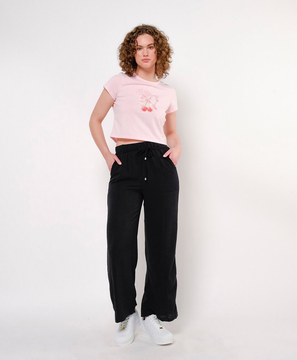 Pantal&oacute;n mujer tela lazo