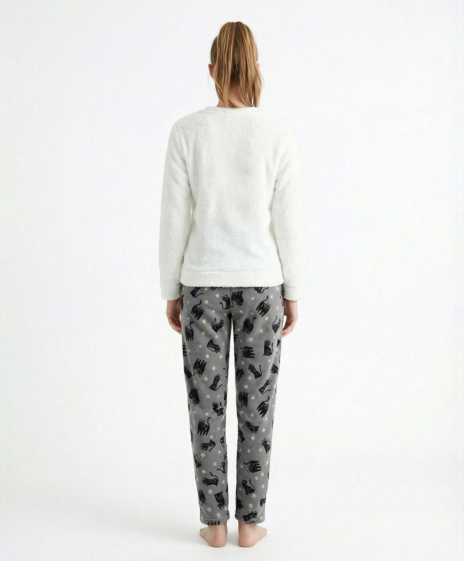 Pijama mujer chiporro gato negro