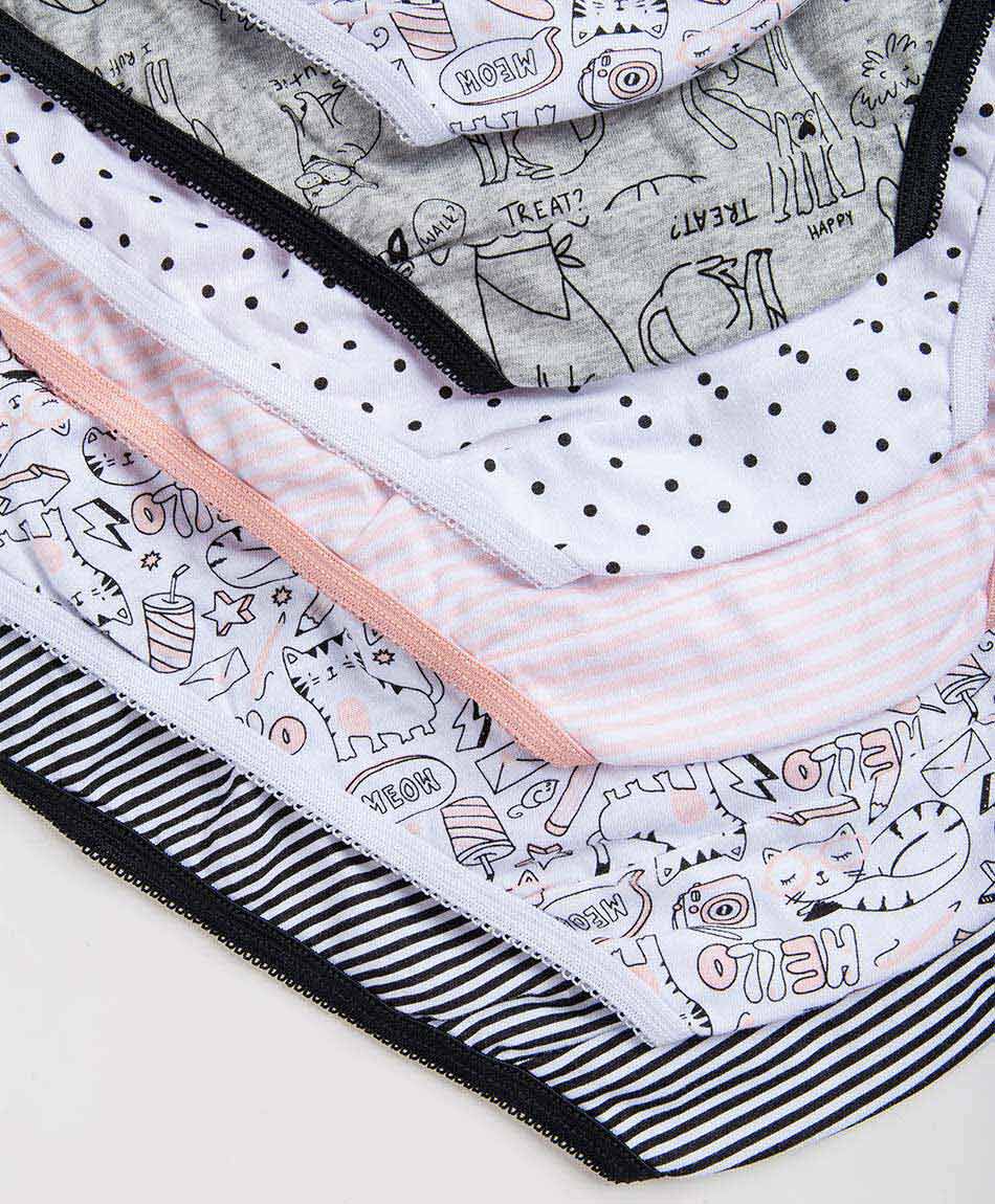 Pack 7 bombachas ni&ntilde;a estampados