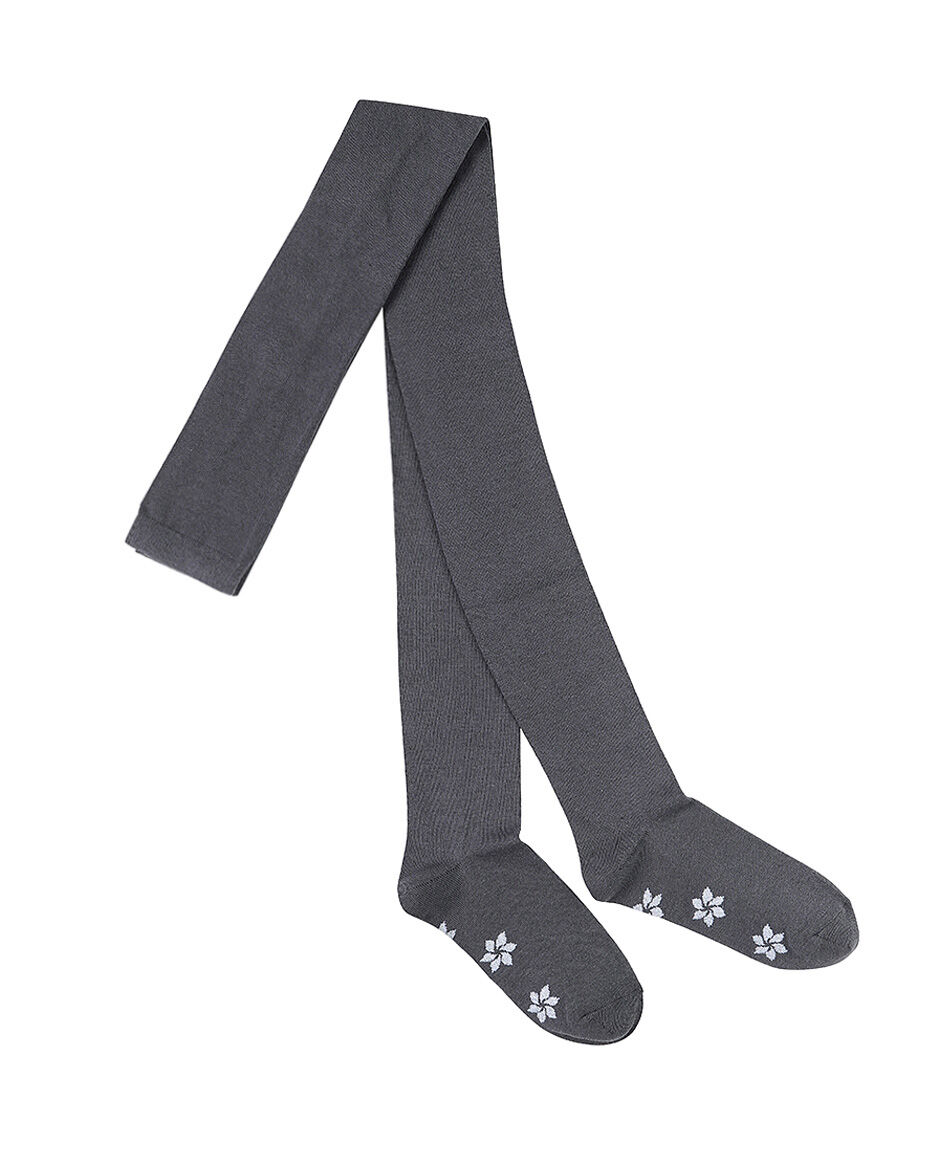 Panty escolar ni&ntilde;a flores blancas