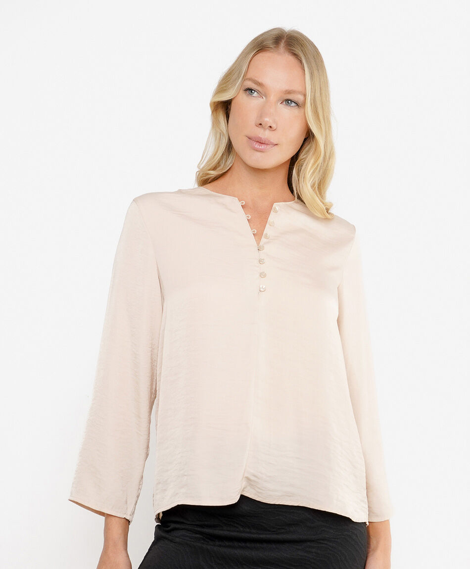 Camisa mujer botones estilo sat&iacute;n