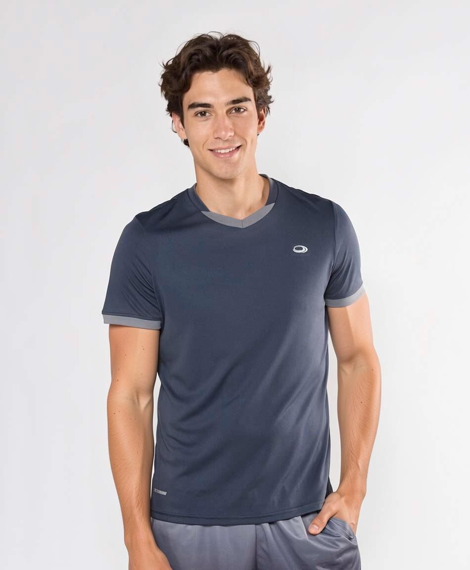 Polera deportiva hombre running lisa