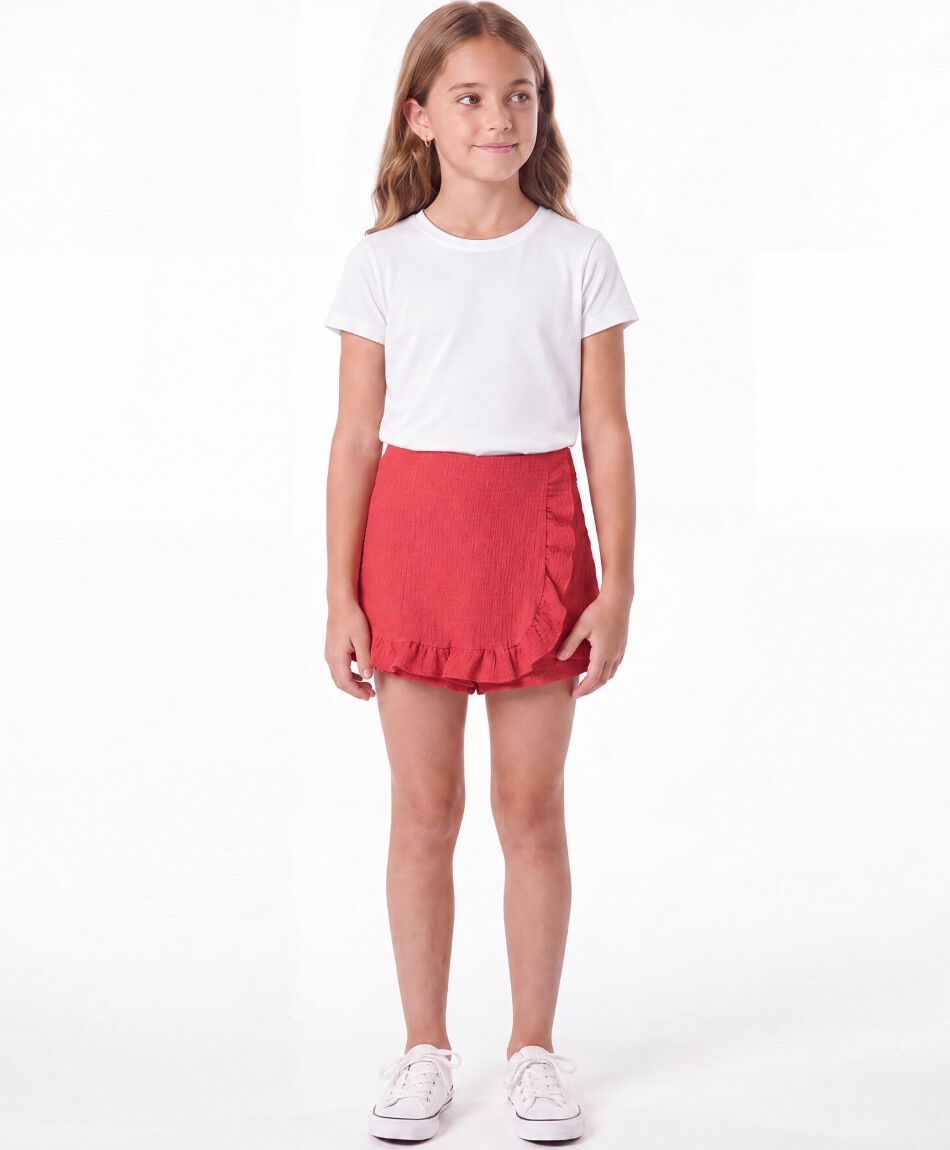 Pollera ni&ntilde;a short textura