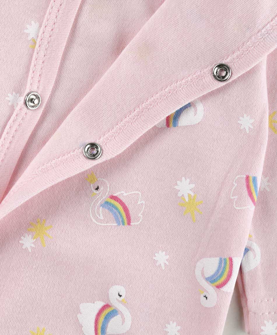 Pijama beb&eacute; cisnes arcoiris