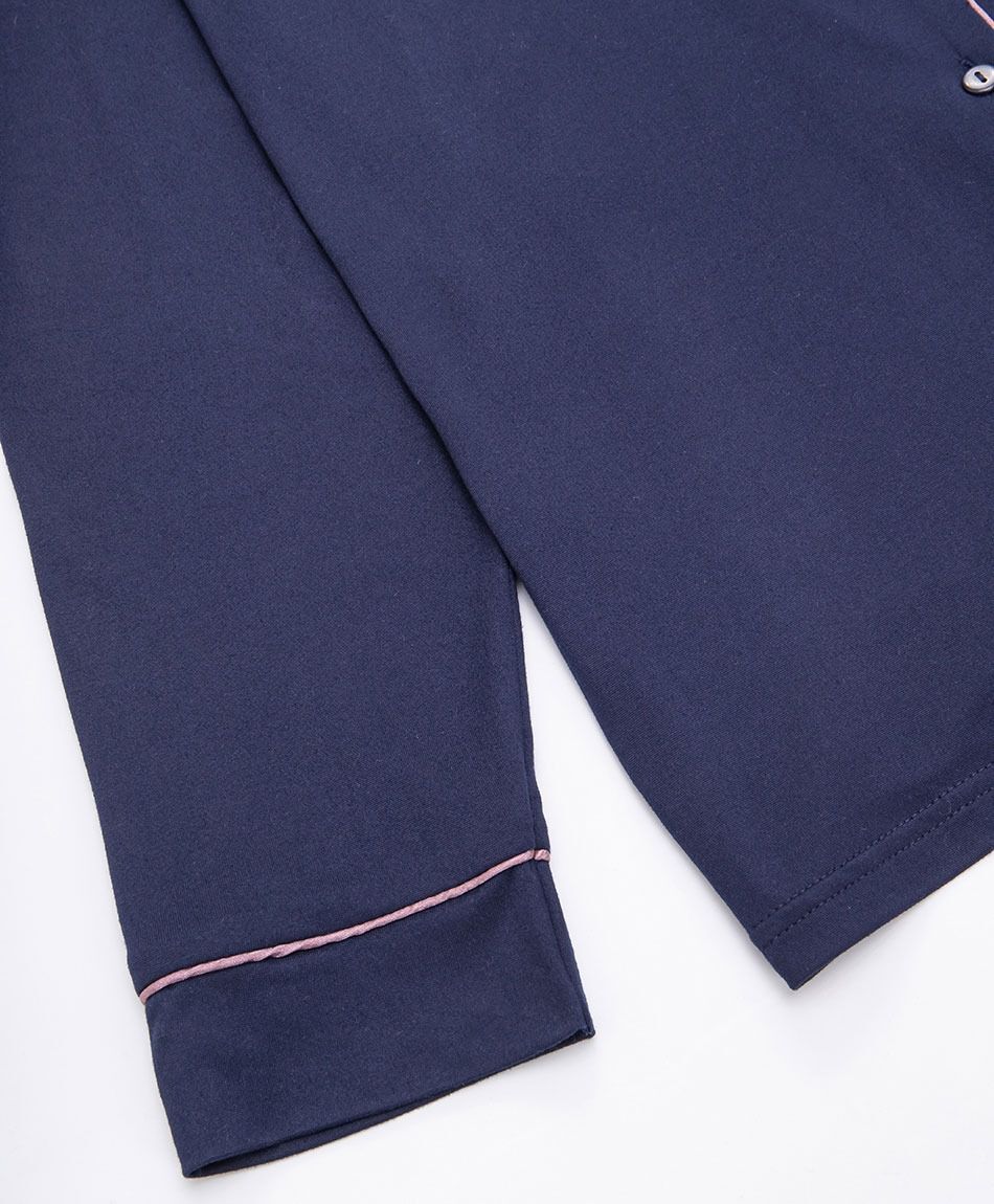 Pijama mujer camisero azul oscuro