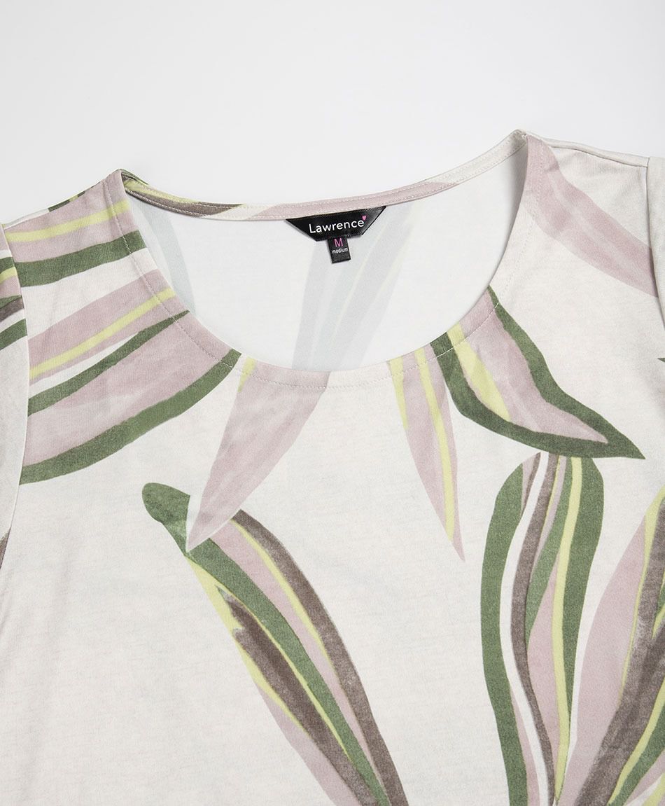 Remera mujer print hojas