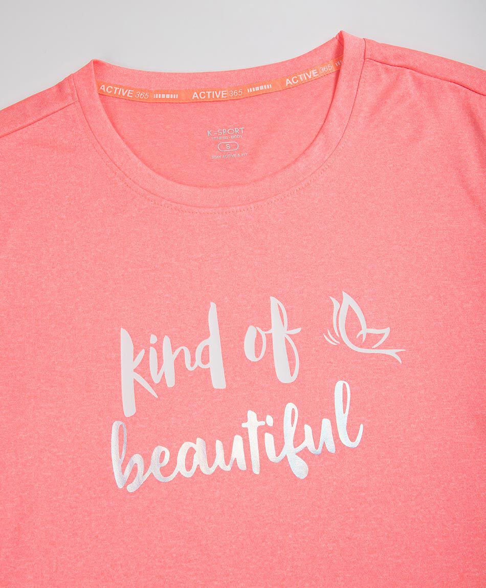 Remera deportiva mujer coral