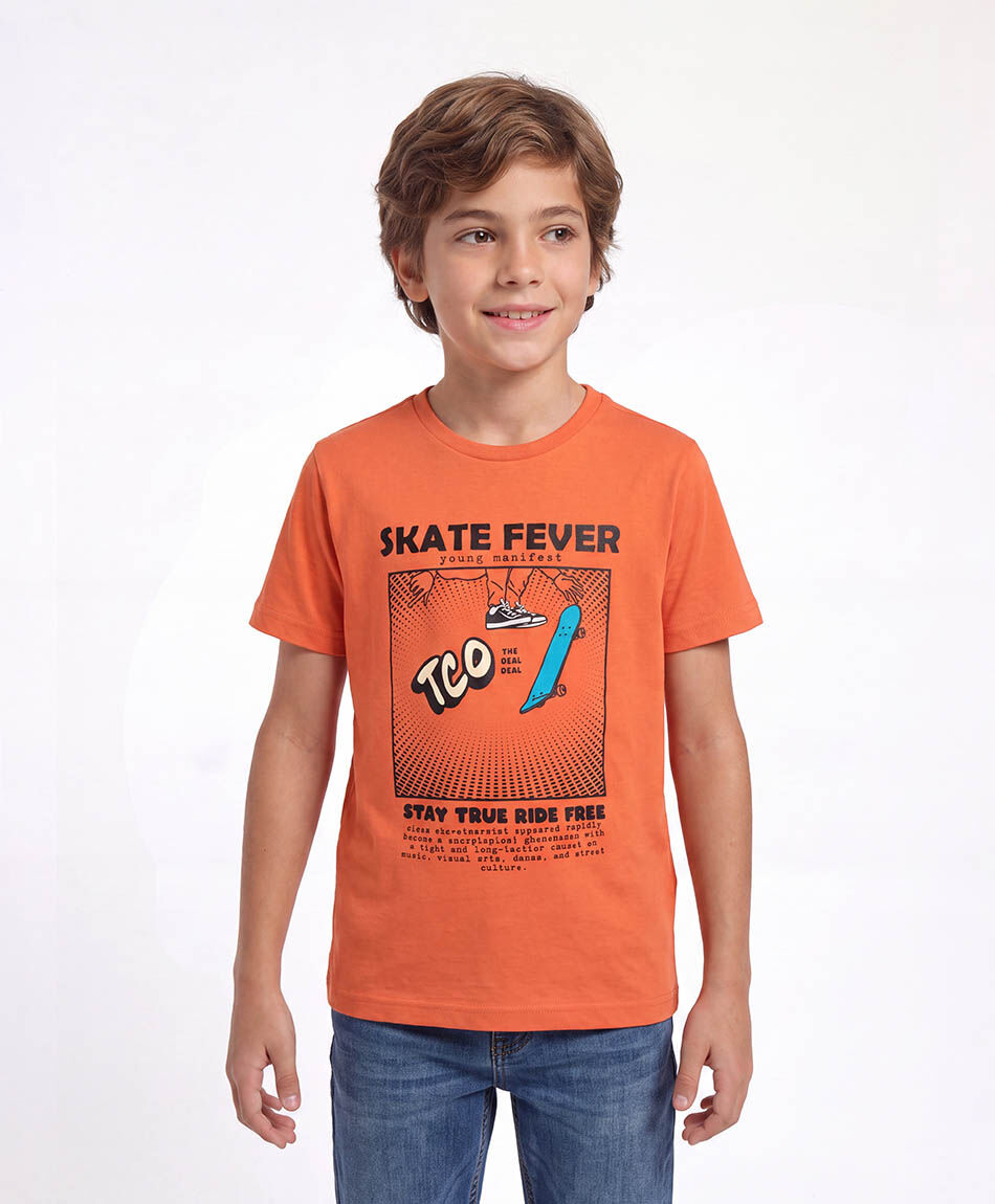 Polera ni&ntilde;o skate fever