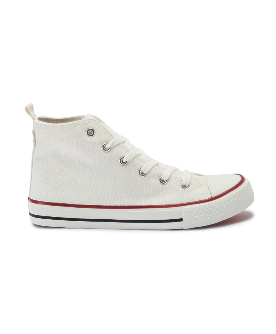 Zapatilla mujer ca&ntilde;a alta blanca