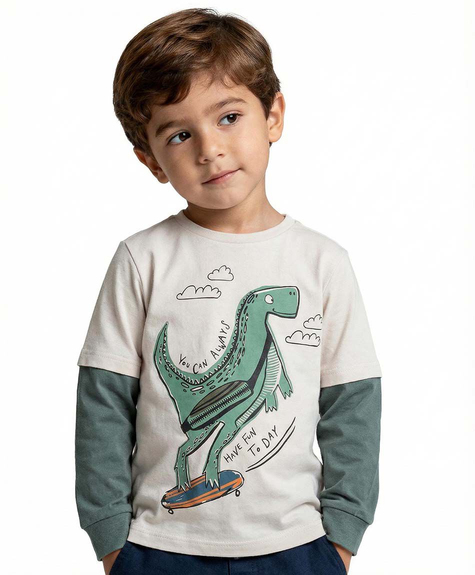 Remera beb&eacute; estampado dinocool