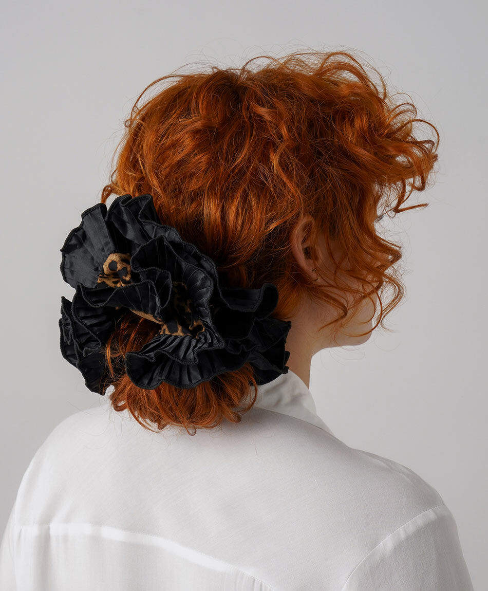 Scrunchie mujer grande animal print