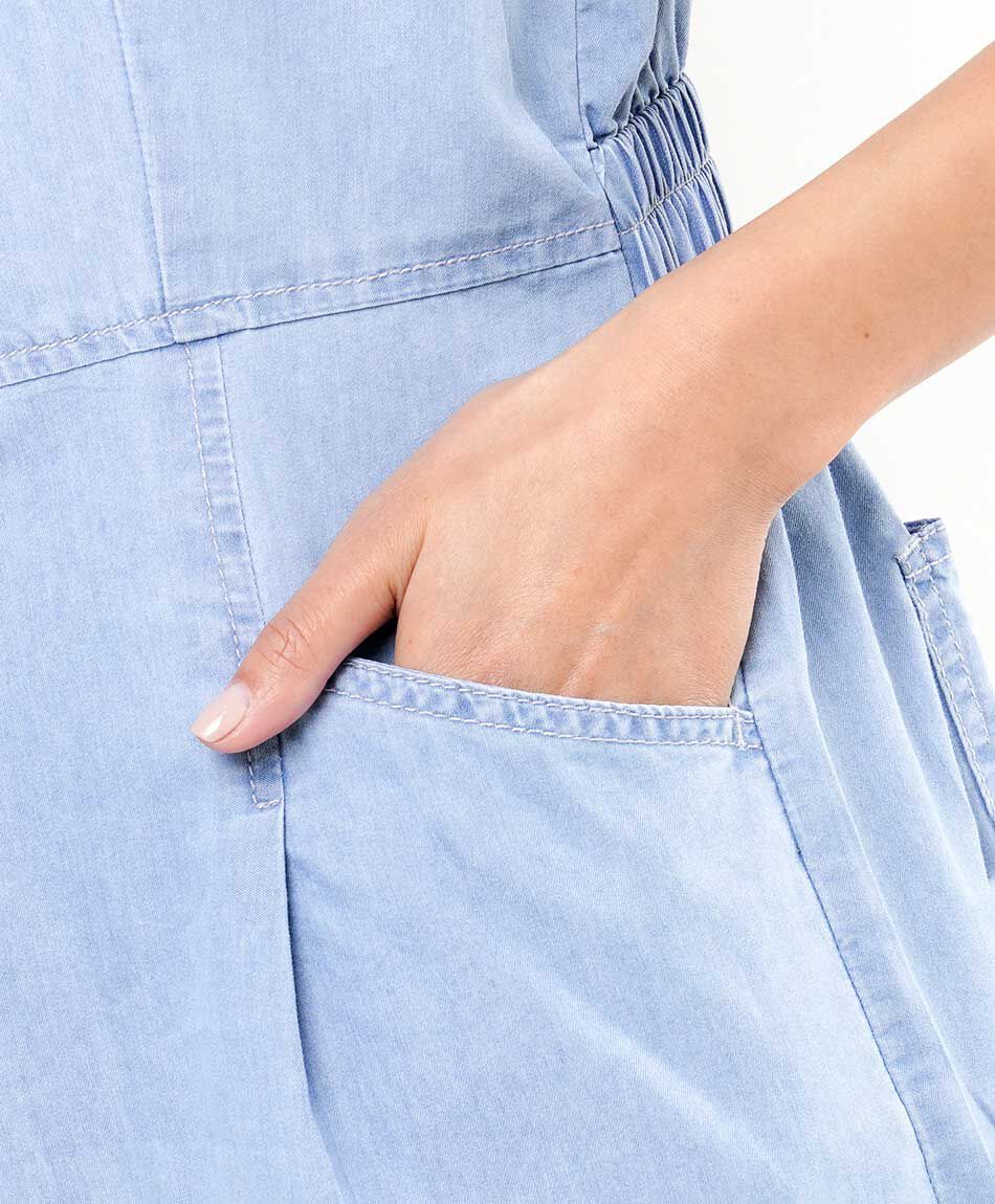 Enterito mujer tencel bolsillos