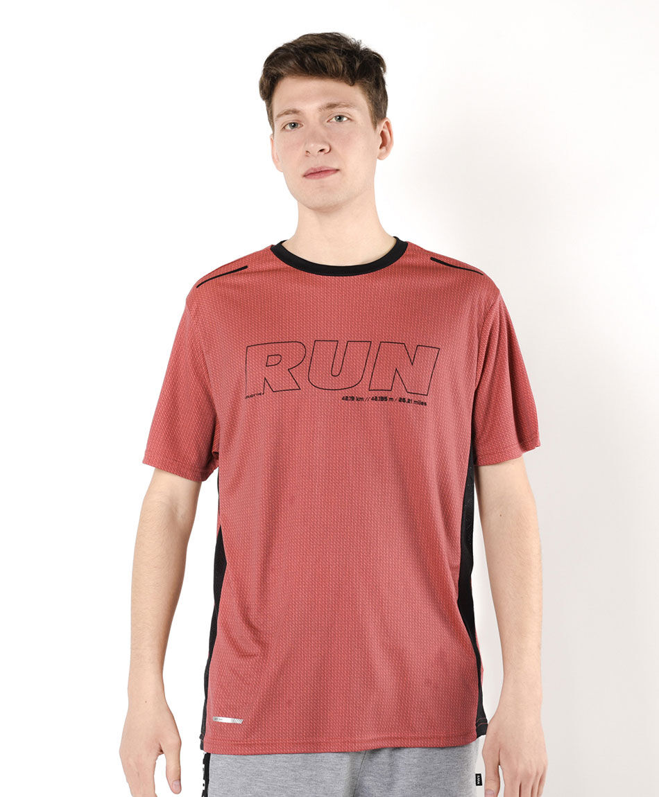 Polera deportiva hombre bicolor run