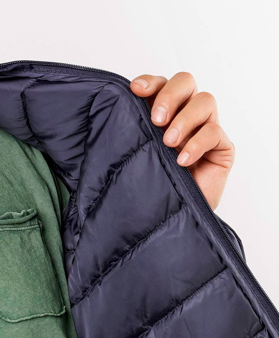 Parka hombre sin gorro azul