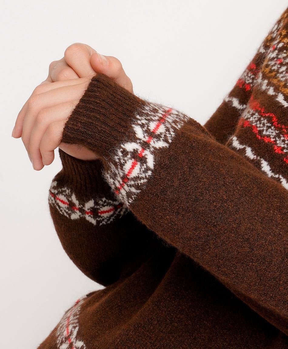 Sweater mujer nordic jacquard