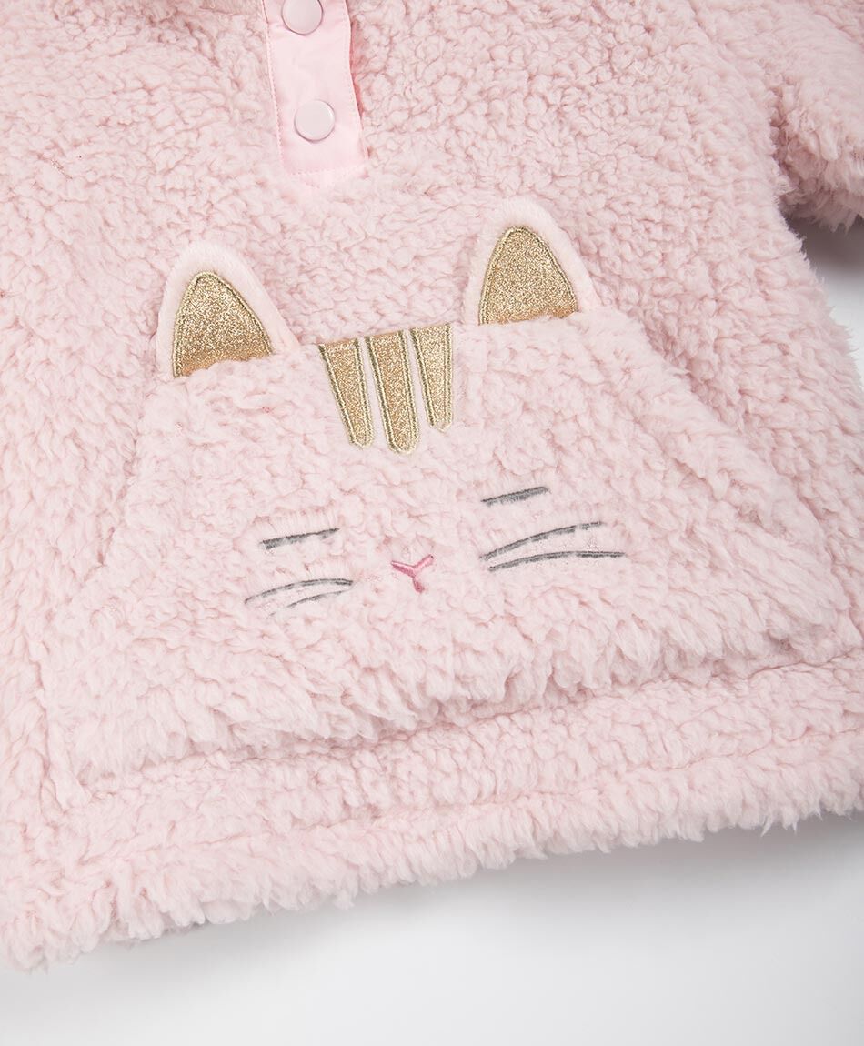 Buzo beb&eacute; gato rosa