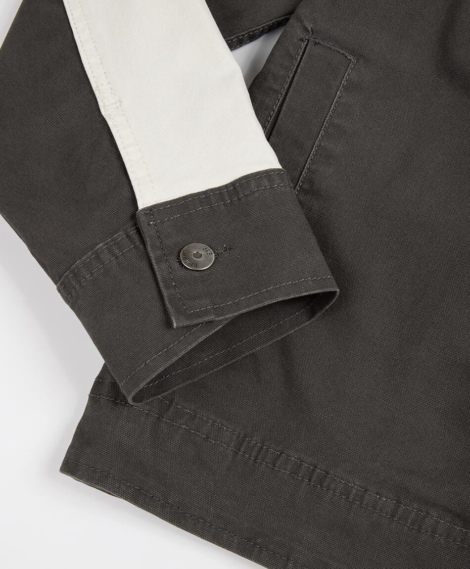 Campera hombre canvas bicolor