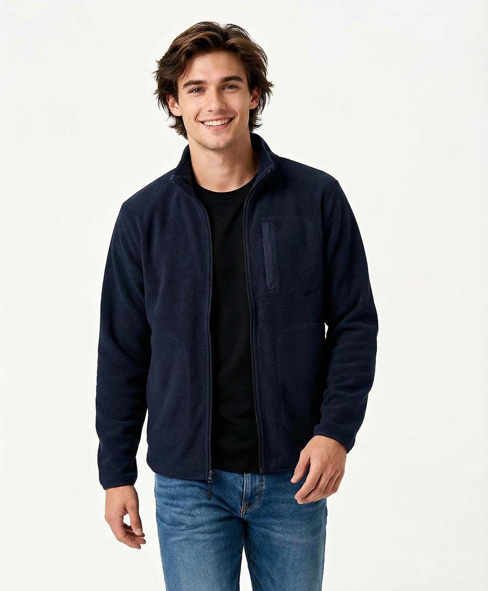 Campera hombre forrada con coral fleece