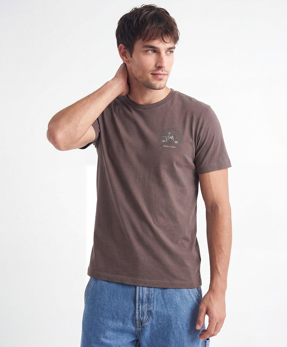 Remera hombre estampado western