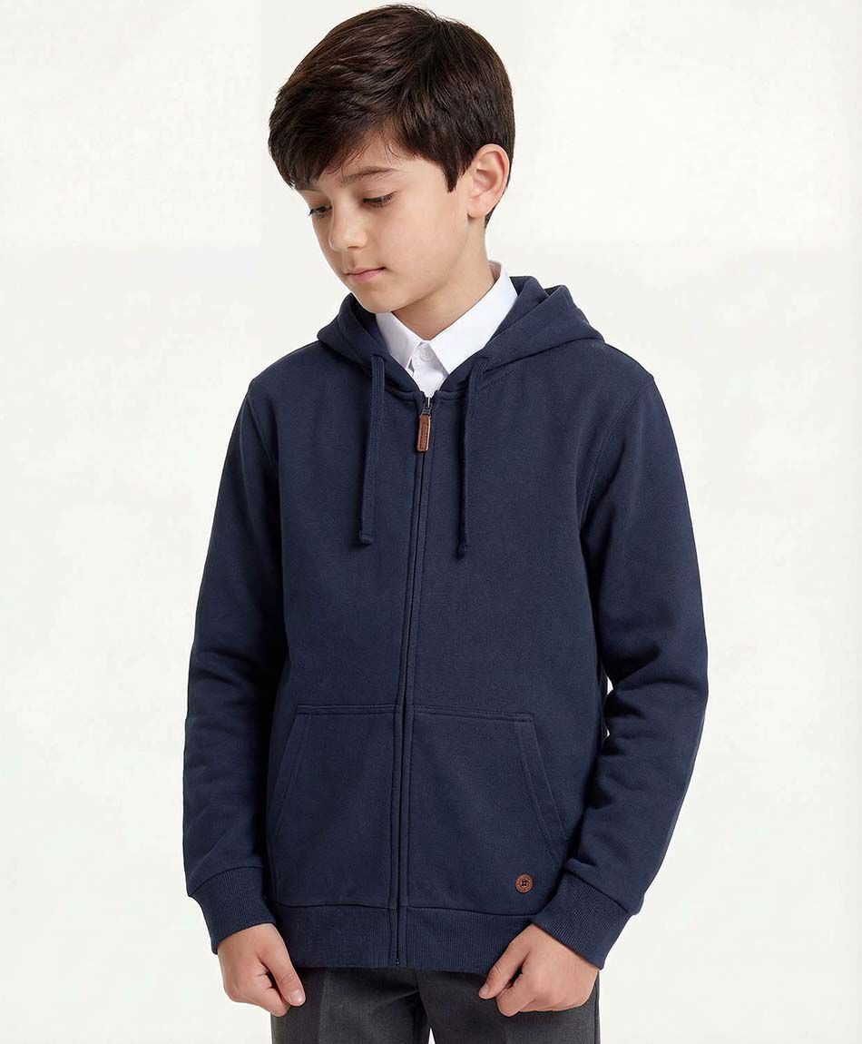 Buzo escolar full zipper b&aacute;sico