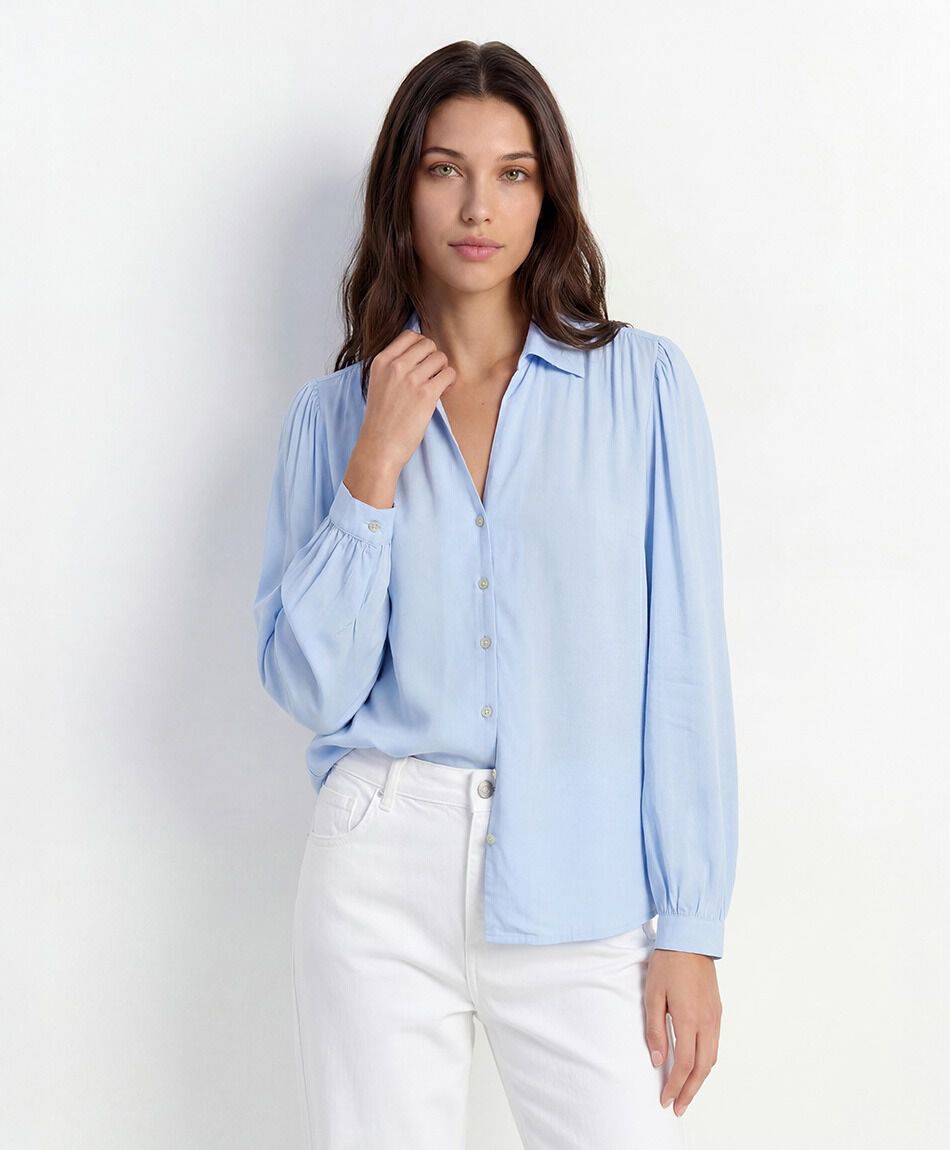 Camisa mujer camisera lisa