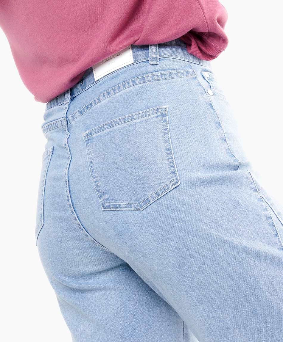 Jeans mujer wide leg  costuras