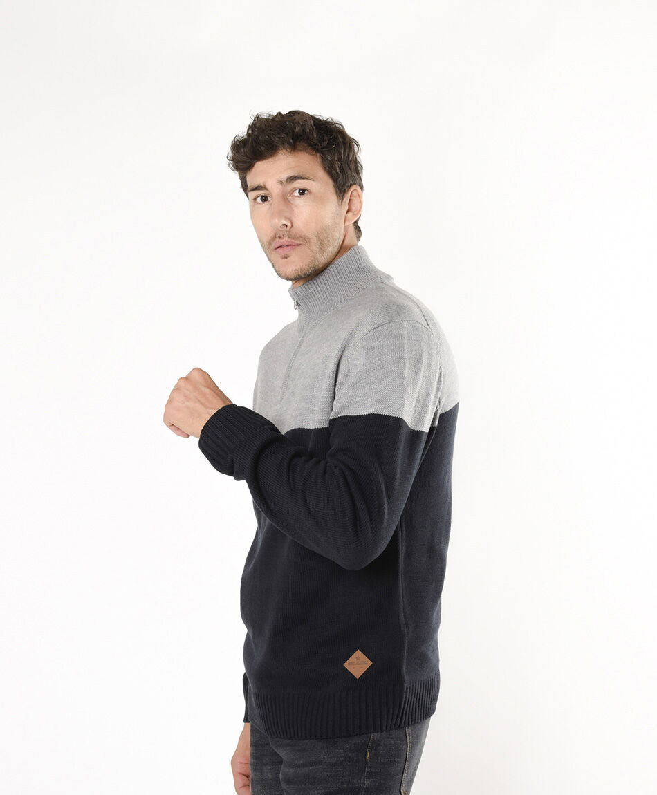 Sweater hombre bicolor
